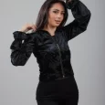 USA Made Ooh La La Long Sleeve Burnout Velvet Jacket with Chaine trim
