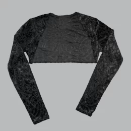 USA Made Ooh La La Long Sleeve Burnout Velvet Shrug