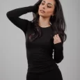 USA Made Ooh la la Women’s Knit Long Sleeve Crew Neck Top