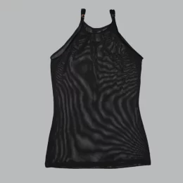 USA Made Ooh La La Power Mesh Tank with Cut in Shoulders and Adjustable Straps